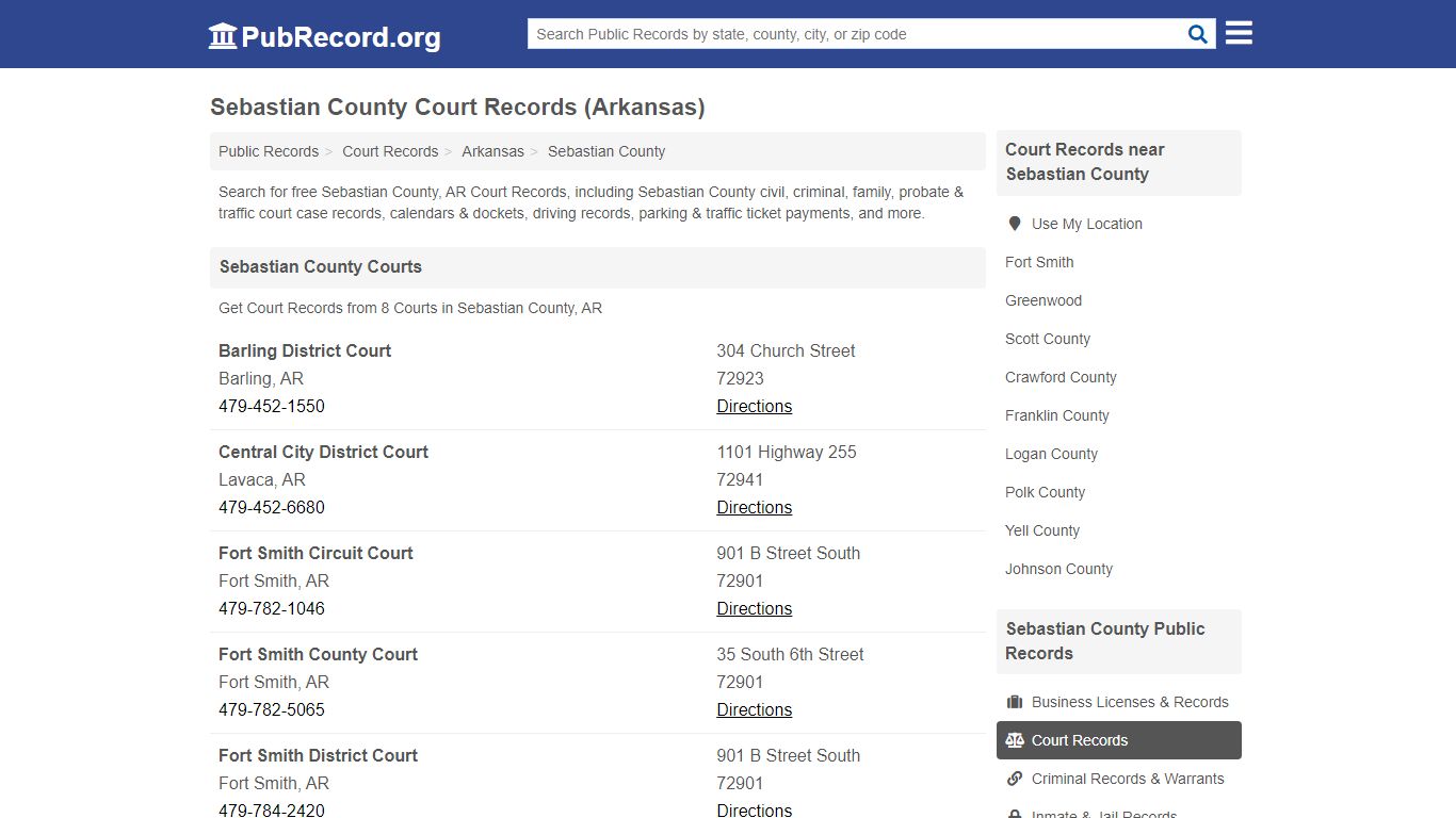 Free Sebastian County Court Records (Arkansas Court Records)